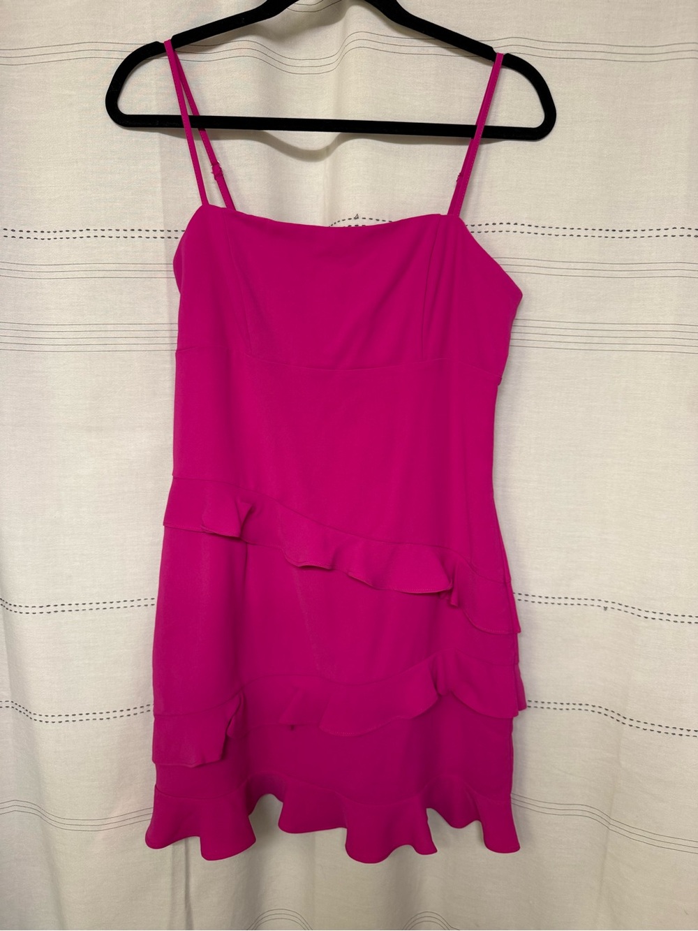 TCEC Fuchsia Pink Ruffled Mini Dress